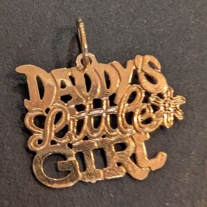 14k Gold Daddy's Little Girl Pendant - Vintage EUC